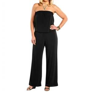 NEW ALWAYS FOR ME plus size quintessential jumpsuit in black
